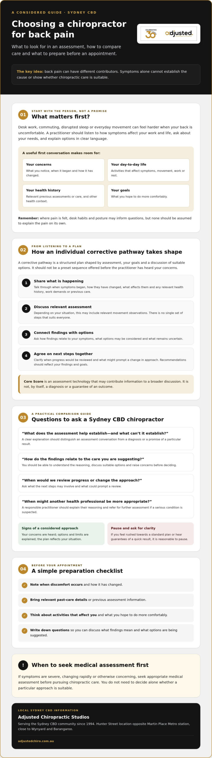 Chiropractor for Back Pain in Sydney CBD: How to Choose the Right Care